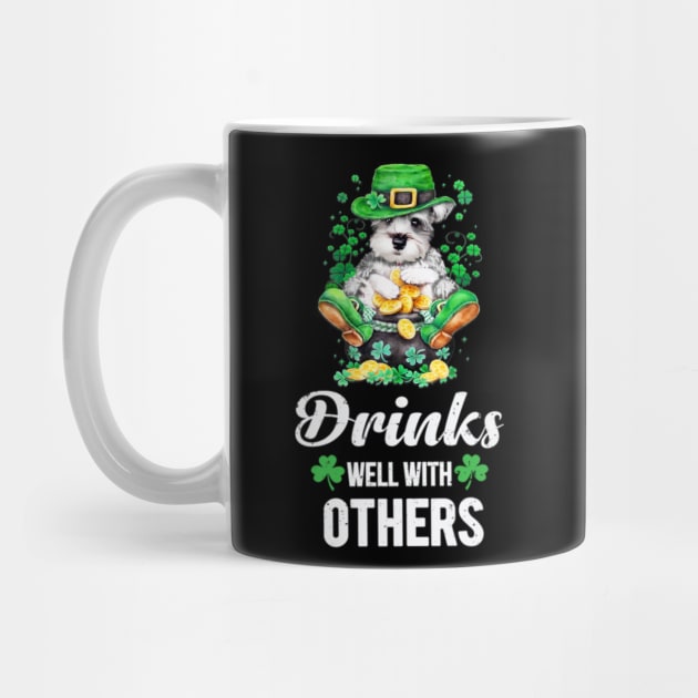 Funny Schnauzer Patrick Day Drinking Team by cedricchungerxc